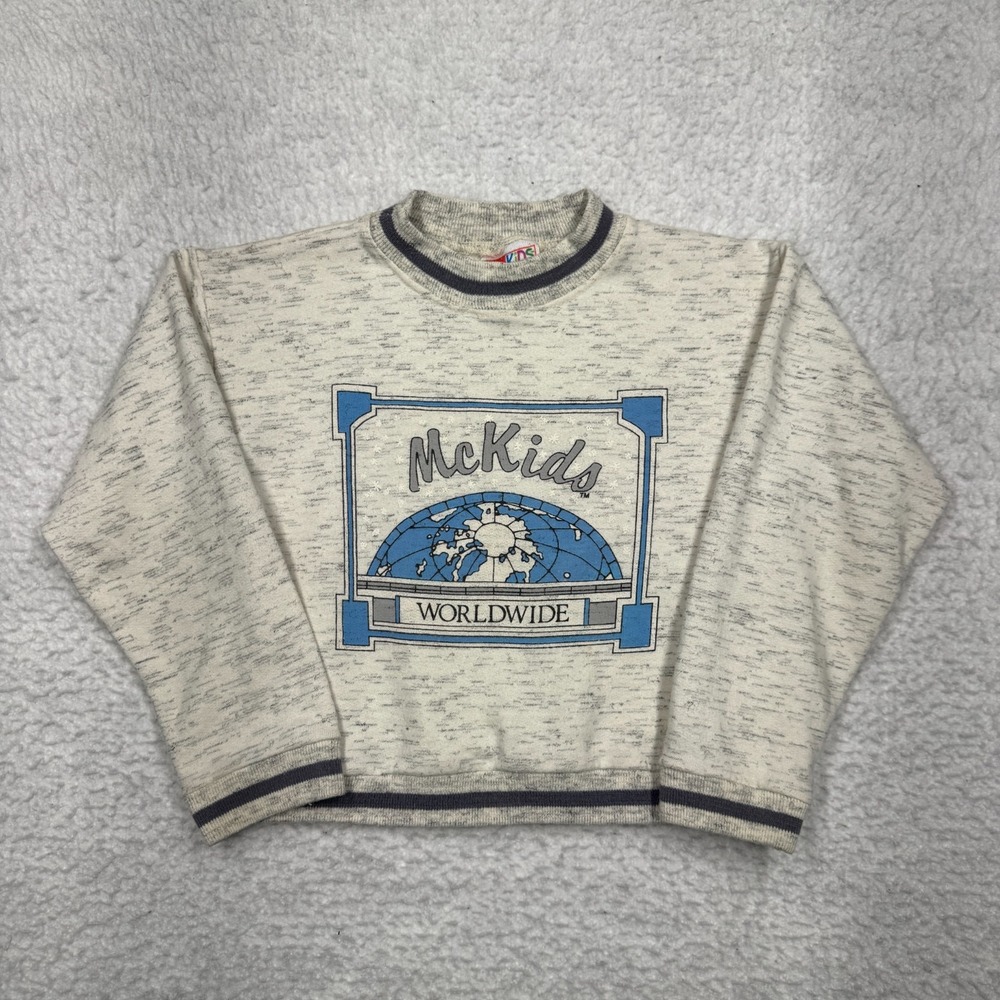Vintage 90's McKids Ronald McDonald's Sweatshirt Shirt Gray Toddler Size 3T
